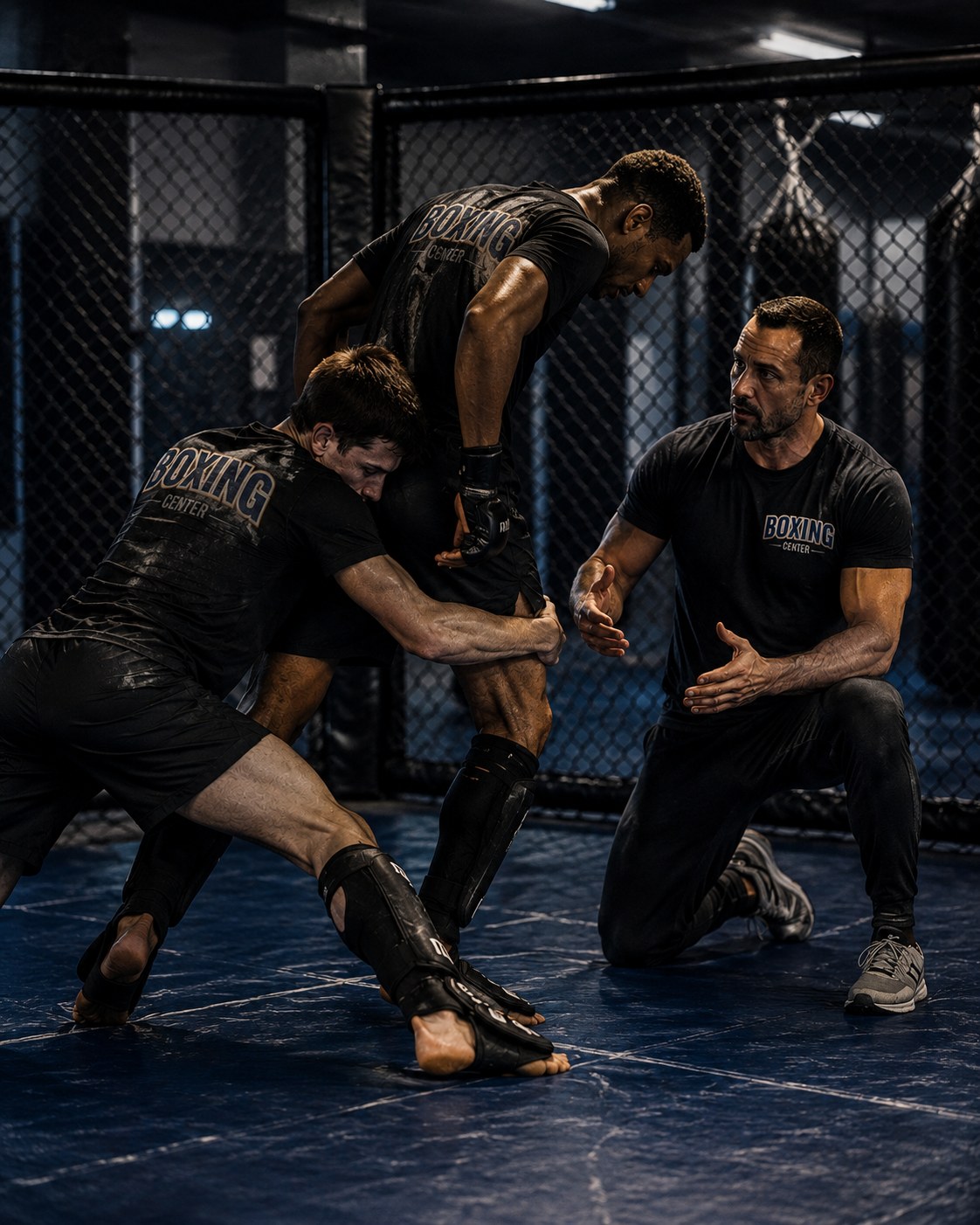 Cours de MMA dans la cage de Boxing Center Portet-sur-Garonne